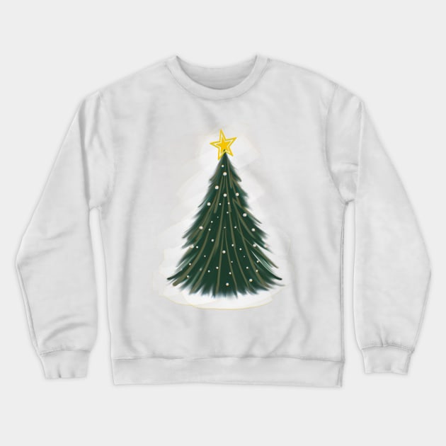 Holly Jolly Christmas Tree Crewneck Sweatshirt by xsaxsandra